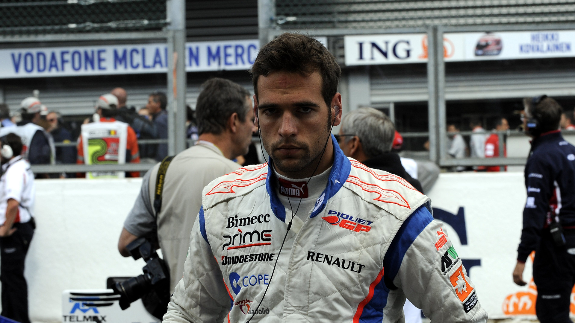 Roldán en la parrilla de GP2 Bélgica 2009